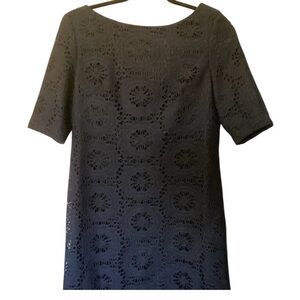 Dark Navy Blue Lace Sheath Dress, size 8, Adrianna Papell